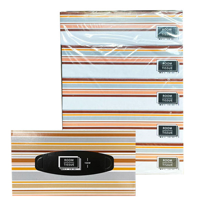 ルームティッシュ150W5P　1箱49.6円　5箱248円税別　150Wで最安値